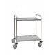 2 shelf monobloc stainless steel cart - 880 x 580 x H1015 mm
