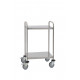 Welded stainless steel trolley with 2 shelves 600x400mm