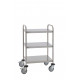 Welded stainless steel trolley with 3 shelves 600x400mm