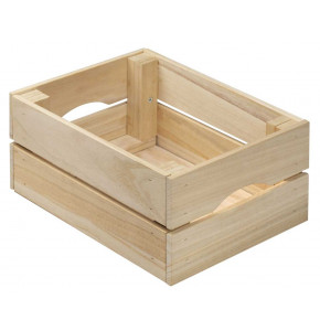 Solid pine slatted storage box