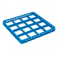 Blue rack with 16 compartments