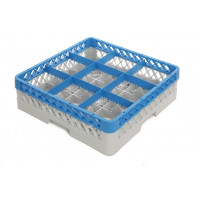 Glassware storage crate with 9 compartments - Height 11,5 cm