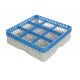 Glassware storage crate with 9 compartments - Height 11,5 cm