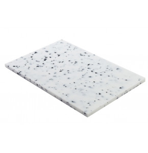 Planche PEHD 500 marbre blanc/noir- sur mesure - EP.2 cm le M2