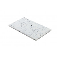 Planche PEHD 500 - marbre blanc/noir - 60X40X2 cm