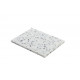 Planche PEHD 500 - marbre blanc/noir- 40X30X2 cm