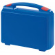 Blue plastic suitcase with red locks - serie K2002