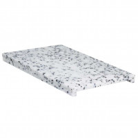 HDPE 500 marble white/black sliding display board - 50X40X2 cm