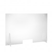 Countertop protection screen - W 119 x H79 x D 30 cm Countertop protection screen