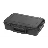 MAX GRIP waterproof case with cubed foams - Mallette Max Grip noire mousses. L.316xH.195xP.80(60+20)