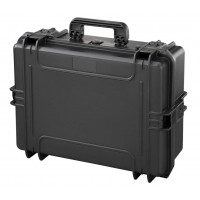 MAX black waterproof case with cubed foams - Mallette MAX noire mousses. L.500xH.350xP.136+58