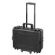 MAX waterproof case with cubed foams and extendable handle - Mallette MAX trolley noire mousses. L.500xH.350xP.136+58