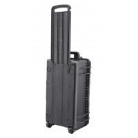 MAX black waterproof case with extendable handle - Mallette MAX noire vide trolley. L.520xH.290xP.155+45mm