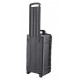 MAX waterproof case with extendable handle and cubed foams - Mallette MAX noire mousses trolley. L.520xH.290xP.155+45mm