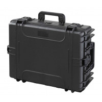 MAX waterproof case with cubed foams - Mallette MAX noire mousses. L.538xH.405xP.140+50mm