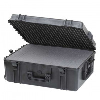 MAX waterproof case with cubed foams - Mallette MAX noire mousses.