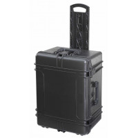 MAX waterproof case with trolley - Mallette MAX noire vide trolley