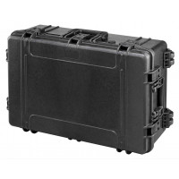 MAX waterproof case with trolley - Mallette MAX noire vide trolley. 750x480x220+60