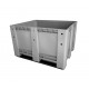 Grey pallet box HDPE - 1200x1000xH750 mm