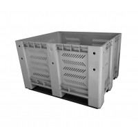 HDPE pallet box - grey 1200x100xH750 - open sides