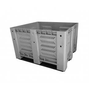 HDPE pallet box - grey 1200x100xH750 - open sides