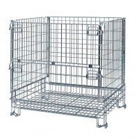 Folding folding wire mesh containers