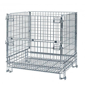 Folding folding wire mesh containers