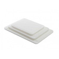 HDPE board 500 - white - channel - pocket - feet - rounded corners - 60X40X2 cm