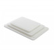 HDPE board 500 - white - channel - pocket - feet - rounded corners - 60X40X2 cm