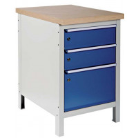 Fixed workbench with multi-ply top L520 mm - Drawers 2/150-1/300