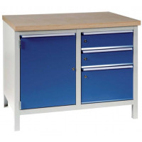 Fixed workbench without top L1000 mm - Door 1/600 - Drawers 2/150-1/300