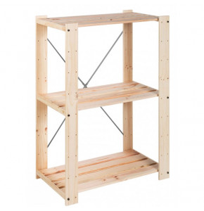 CLEARANCE - Wooden shelving 3 shelves - 76,7x43xH111 cm