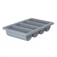 Grey cutlery tray 4 spaces - 530x325xH100 mm