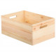 Caisse en bois - 60x40xH23 cm - parois pleines