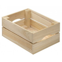 Wooden box with slats - 31x15xH23 cm