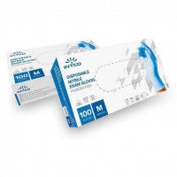 Box of 100 NITRILE disposable gloves - size XL - light blue