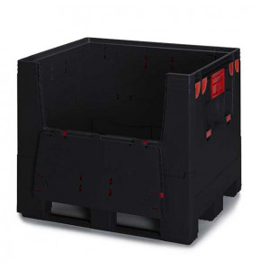 Caisse-palette pliable ESD à 3 semelles - 120x100x100 cm