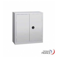Armoire d'atelier portes battantes grises - H100 x 120 x P53 cm