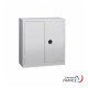 Workshop cabinet with grey hinged doors - H100 x 120 x D53 cm