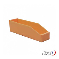 Folding semi open fronted plastic storage box - BB 280 orange