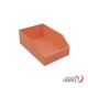 Folding semi open fronted plastic storage box - BB 430 orange