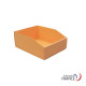 Folding semi open fronted plastic storage box - BB 1600 orange