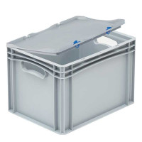 Euro containers with integrated lid