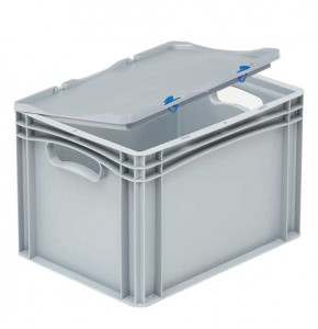 Euro containers with integrated lid