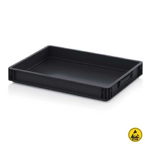 Bac Euro conducteur ESD 6475HG - 600x400x75 mm