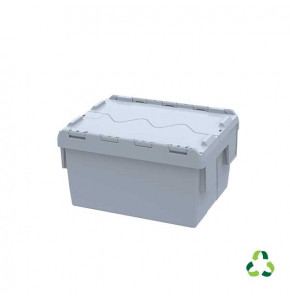 Plastic container for transport - ALC -  400x300xH222 - Grey