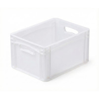 EUROBOX white solid crate 400x300x220 mm