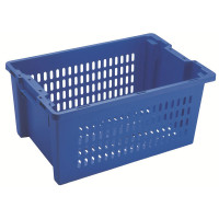 Stack and nest bin - 600 x 400 x H270 mm - Blue