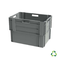 Bac gerbable emboitable plein - 600x400xH420 - gris