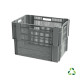 Grey ventilated stack & nest containers - 600x400xH420